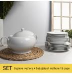 Set pjatash rrethore 18 cope+Supiere rrethore