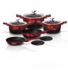 Set tenxhere+Tigane Burgundy BH/1631N-2 10 cope