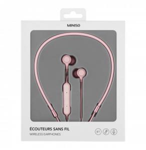 Kufje Miniso me bluetooth Sans Fil roze