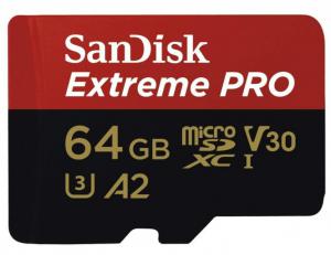 Sandisk Extreme Pro microSDXC 64GB 170/90 MB/s A2 C10 V30 UHS-I U3 SDSQXCY-064G-GN6MA {16979}