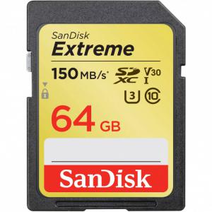 Extreme SDXC Card 64GB 150MB/S V30 UHS-I U3 [17068]