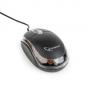 MOUSE GEMBIRD 3 BUTTON OPTICAL USB 1000DPI BLACK/TRANSPARENT [09146]