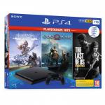 Console Ps4 1TB Slim (Black) & God Of War & Horizon Zero Dawn & The Last Of Us