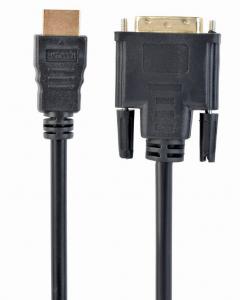 Kabell Gembird HDMI to DVI male-male cable with gold-plated connectors, 1.8m, bulk package [04345]