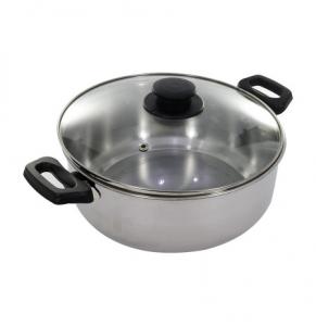 Tenxhere me kapak qelqi 24 cm + 2 spatula FALAS