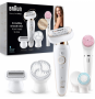 Depilator Ses 9100 3D Flex + face legepil wht/gold