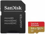 CARD Extreme MicroSDHC 64GB SANDISK + ADAPTER SD GoPro up to 100MB/S