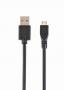 Kabell Gembrid Double-sided USB 2.0 AM to Micro-USB cable, 1 m, black [07779]