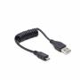 Kabell Gembrid Coiled Micro-USB cable, 0.6 m, black [08181]