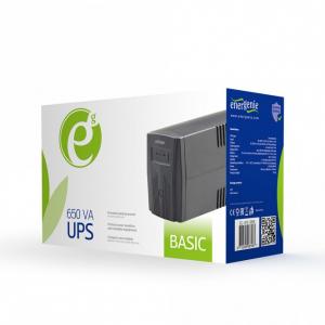 Ups Gembird 650 VA Basic 650 UPS, Shuko Output Sockets, Black