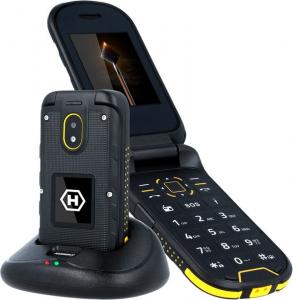 Celulari myPhone HAMMER BOW Plus, 1200 mAh, i zi / portokalltë