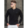Bluze Polo per Meshkuj ne Ngjyre te Zeze Madmext 5153