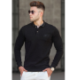 Bluze Polo per Meshkuj ne Ngjyre te Zeze Madmext 5153