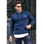 Hoodie per Meshkuj Ngjyre Blu Madmext 4395