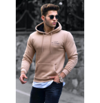 Hoodie per Meshkuj Ngjyre Kamel Madmext 4395