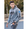 Hoodie per Meshkuj me Shkrimin NASA Ngjyre Gri Madmext 4385