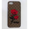 iPhone Kase Plastike Gucci Kafe me Lule per 6/6+/7/7+/X