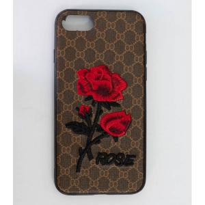 iPhone Kase Plastike Gucci Kafe me Lule per 6/6+/7/7+/X