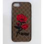 iPhone Kase Plastike Gucci Kafe me Lule per 6/6+/7/7+/X