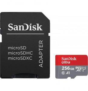 Karte Memorie 256GB SanDisk Ultra microSDHC A1 + Adaptor