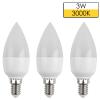 Set 3 Llampa LED ISKRA 3W C37 E14