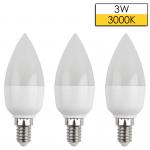 Set 3 Llampa LED ISKRA 3W C37 E14